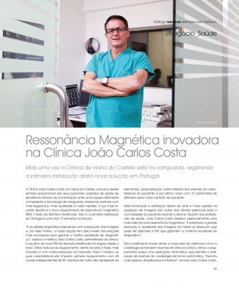 Ressonância Magnética inovadora na Clínica João Carlos Costa